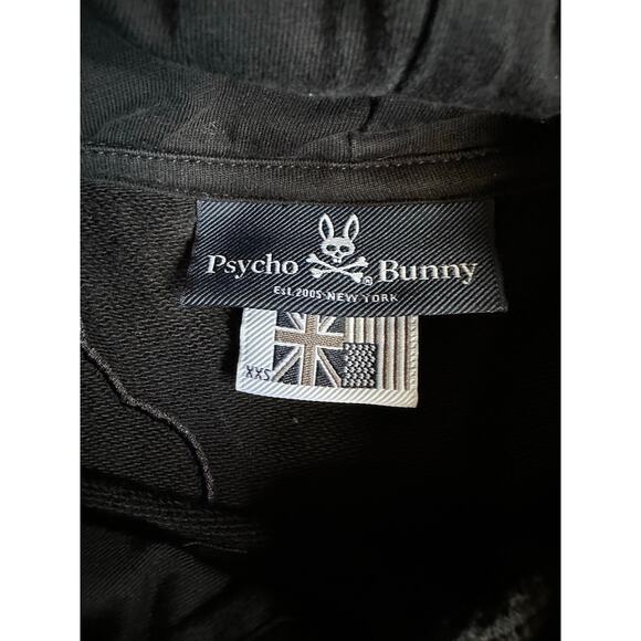 Psycho Bunny X Daddy Yankee Rare Collab Black Patchwork Sweatshirt Size XXS - Picture 7 of 12